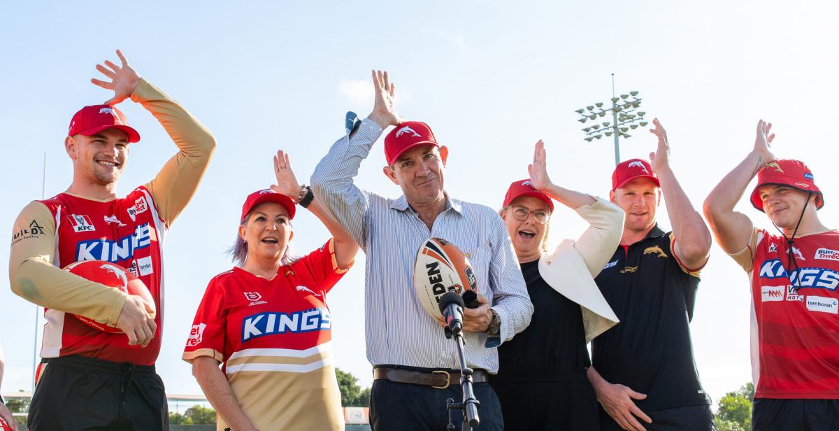 Darwin - 26 May 2025: Dolphins NRL Partnership Announcement at Northern Territory Rugby League Stadium