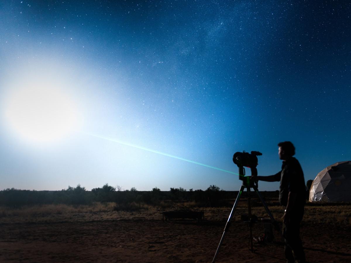 Stargazing in the desert