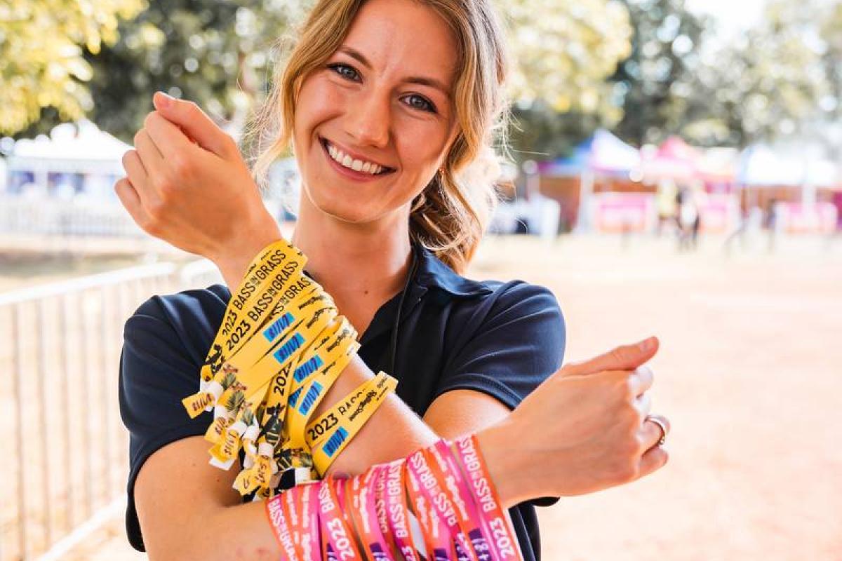 Lady in Bass in the grass 