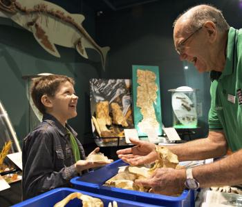 Showing a child MAGNT exhibition