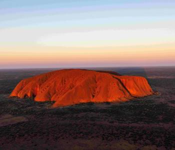 View of Uluru from the air
