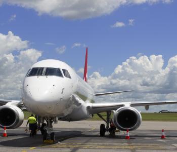 image of an aircraft landing