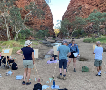 Group of people doing a activity outside