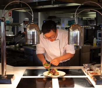 image of chef plating