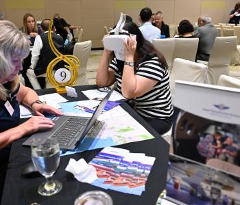 RFDS staff member showing distribution partner VR experience