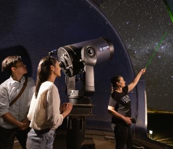 image of couple stargazing