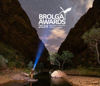 Simpsons Gap with Brolgas logo