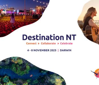 Image of people singing, colourful lights and parks swimming area