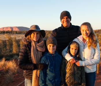 Matt Hayden and Family at Uluru