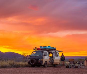 Backpacker Van Sunset in the NT