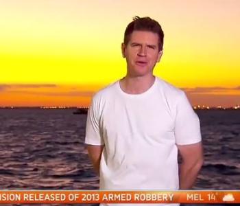 Sunrise TV Show at Stokes Hill Wharf