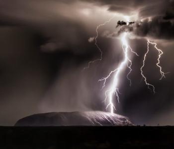 Lightning Strike over Uluru