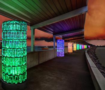 Tropical Light Artworks at the Waterfront