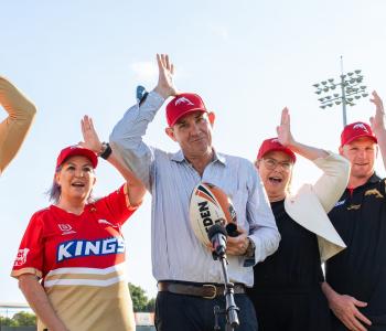 Darwin - 26 May 2025: Dolphins NRL Partnership Announcement at Northern Territory Rugby League Stadium