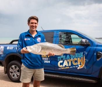David Anker caught the fifth $10,000 barra of Season 9 of Million Dollar Fish