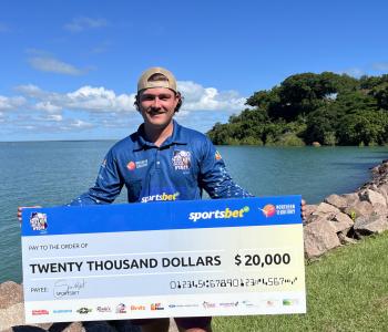 Kai Hale doubles the dough after hooking a tagged barra