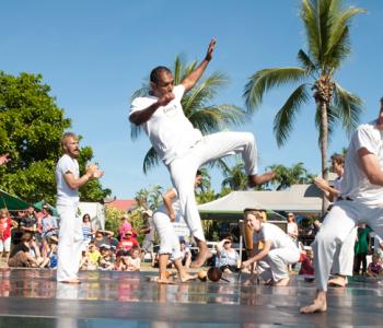 Nightcliff Seabreeze Festival dance stage Action Capoeira