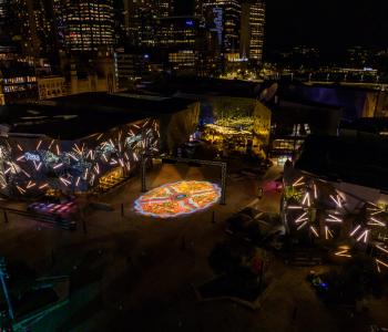 Parrtjima's Grounded installation will be on display in Melbourne's Fed Square from 10-11 March 2023|Parrtjima's Grounded installation will make an appearance at Melbourne's Fed Sq from 10-11 March 2023
