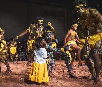 Peppimenarti Dancers, Darwin Aboriginal Art Fair, 2023, Photo by Tamati Smith