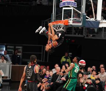 The Harlem Globetrotters in action