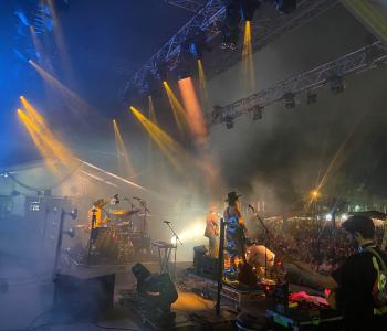 The view from side of stage at BASSINTHEGRASS