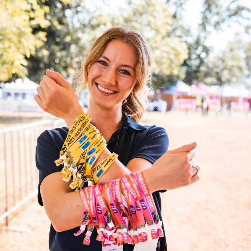 Lady in Bass in the grass 