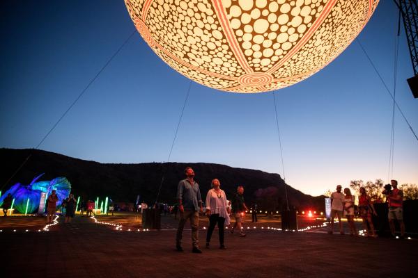 Couple at Parrtjima festival Alice Springs Northern Territory