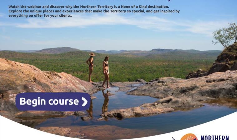 Two ladies swimming in Kakadu