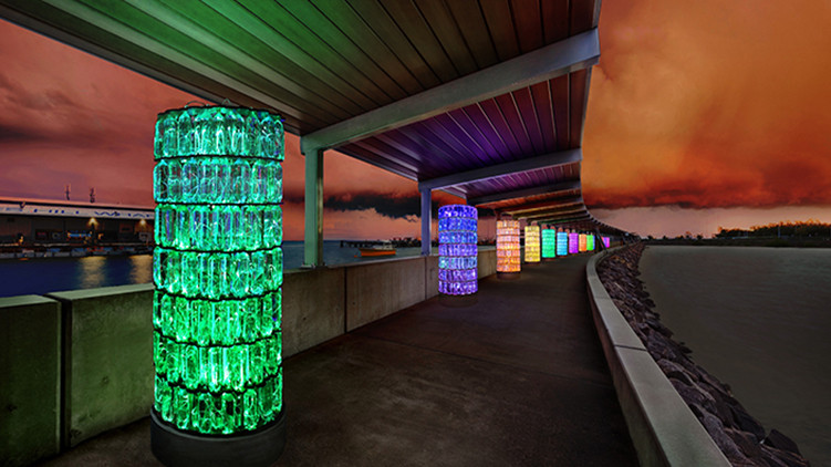 Tropical Light Artworks at the Waterfront