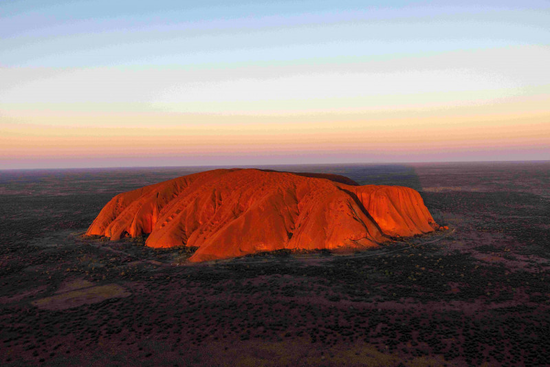 View of Uluru from the air