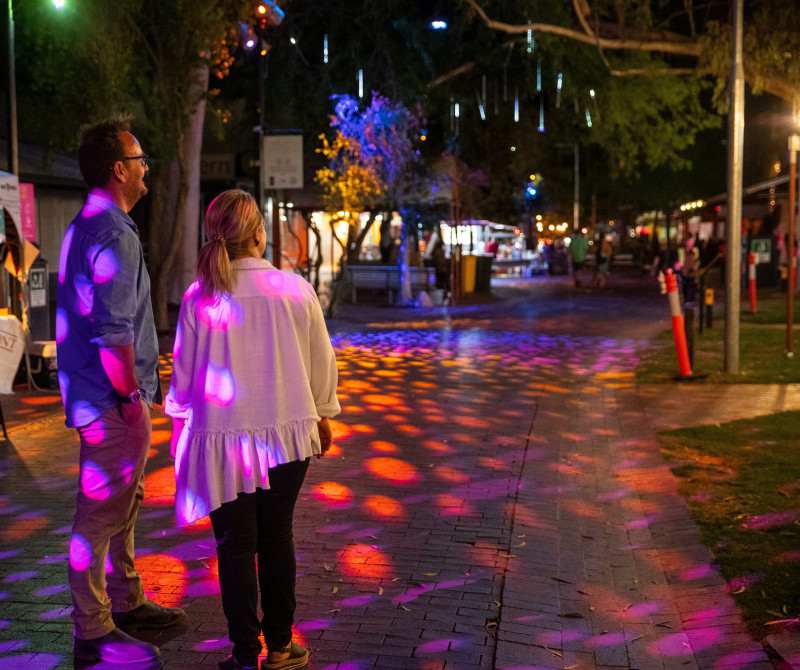 Todd Mall at night, Alice Springs